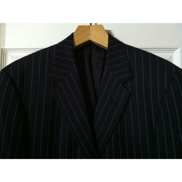 H.STOCKTON MENS NAVY SUPER 110'S(FINE QUALITY WOOL) SPORT JACKET BLAZER SIZE:42R - Picture 1 of 7